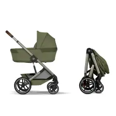 Cybex Duo Balios S Lux Con Navicella Richiudibile Moss Green - trio e modulari