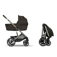 Cybex Duo Balios S Lux Con Navicella Richiudibile Chocolate Brown - trio e modulari