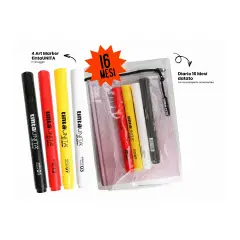 Tinta Unita Diario 16 Mesi Con Cover E Accessori Bianco - diari
