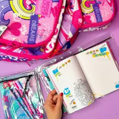 Tinta Unita Young Girl Diario 12 Mesi Con Cover E Accessori Unicorni - diari