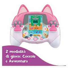 Kidipet - Kitty Life - Rosa Console Tascabile Gattino Virtuale 30+ Attività - giochi elettronici