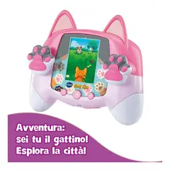 Kidipet - Kitty Life - Rosa Console Tascabile Gattino Virtuale 30+ Attività - giochi elettronici