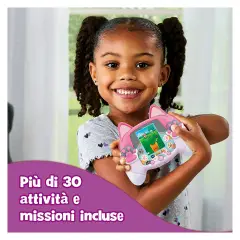 Kidipet - Kitty Life - Rosa Console Tascabile Gattino Virtuale 30+ Attività - giochi elettronici