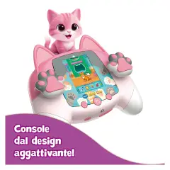 Kidipet - Kitty Life - Rosa Console Tascabile Gattino Virtuale 30+ Attività - giochi elettronici