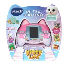 Kidipet - Kitty Life - Rosa Console Tascabile Gattino Virtuale 30+ Attività - giochi elettronici