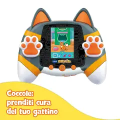Kidipet - Kitty Life - Grigio Console Tascabile Gattino Virtuale 30+ Attività - giochi elettronici