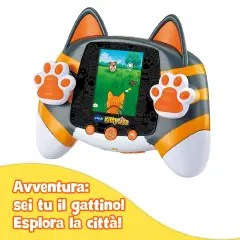Kidipet - Kitty Life - Grigio Console Tascabile Gattino Virtuale 30+ Attività - giochi elettronici