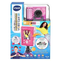 VTech KidiZoom Video Cam FX Videocamera per Bambini Rosa Italiano 6+ Anni - giochi elettronici