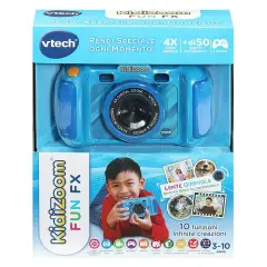 VTech KidiZoom Fun FX Fotocamera per Bambini Blu 3-10 Anni Italiano - giochi elettronici