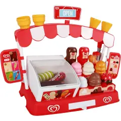 Algida Gelateria Playset ODS Toys - Set Gioco per Bambini - Alimenti, mercatini, stoviglie