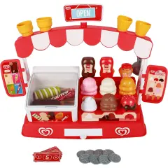 Algida Gelateria Playset ODS Toys - Set Gioco per Bambini - Alimenti, mercatini, stoviglie