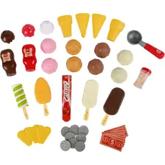 Algida Gelateria Playset ODS Toys - Set Gioco per Bambini - Alimenti, mercatini, stoviglie