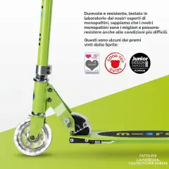 Monopattino Micro Sprite Led Verde Chartreuse - monopattini