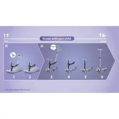 Monopattino E Dondolo Mini Micro Deluxe Led Lavanda - monopattini