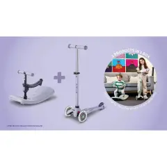 Monopattino E Dondolo Mini Micro Deluxe Led Lavanda - monopattini