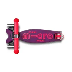 Monopattino Maxi Micro Deluxe Led Pieghevole Rosa Neon - monopattini