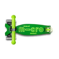 Monopattino Maxi Micro Deluxe Led Pieghevole Verde Neon - monopattini
