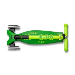 Monopattino Maxi Micro Deluxe Led Pieghevole Verde Neon - monopattini