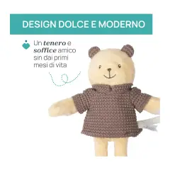 Chicco Peluche Neonato Morbido Velour Orsetto - Primi giochi