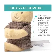 Chicco Peluche Neonato Morbido Velour Orsetto - Primi giochi