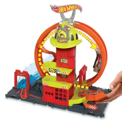 Hot Wheels City Super Loop Fire Station - Veicoli, garage e piste