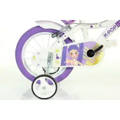 Dino Bikes Bicicletta Bambina 16" K-Pop  Idol con Rotelle - biciclette bambini