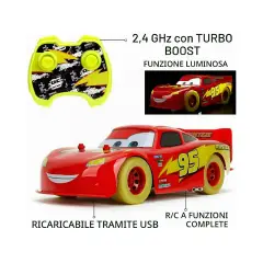 Cars Saetta McQueen Glow Racers Radiocomandato Scala 1:14 - radiocomandi
