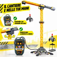 Dickie Toys Liebherr Hero Crane, Gru 125 cm con Controller - radiocomandi