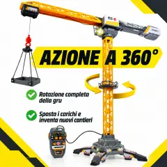 Dickie Toys Liebherr Hero Crane, Gru 125 cm con Controller - radiocomandi
