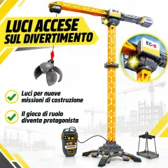 Dickie Toys Liebherr Hero Crane, Gru 125 cm con Controller - radiocomandi