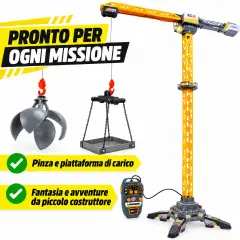 Dickie Toys Liebherr Hero Crane, Gru 125 cm con Controller - radiocomandi