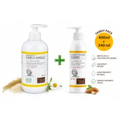 Fiocchi di Riso Bipacco Detergente 400 ml + Crema 240 ml - cosmesi e igiene
