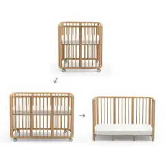 Stokke Nighti Culla Evolutiva Bundle 5in1 0-5 Anni Naturale con Tessile bianco - collezioni