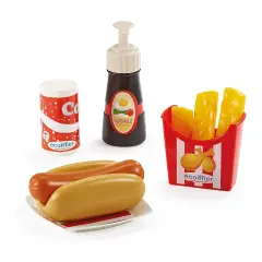 Set Giocattolo Fast Food per Bambini 25 Pezzi - Alimenti, mercatini, stoviglie