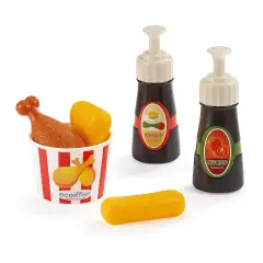 Set Giocattolo Fast Food per Bambini 25 Pezzi - Alimenti, mercatini, stoviglie