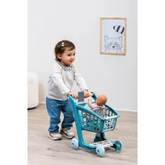 Carrello Spesa con Bambola - Alimenti, mercatini, stoviglie