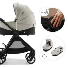 Kinderkraft Vesto 2 3 in 1 Beige - trio e modulari