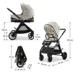 Kinderkraft Vesto 2 3 in 1 Beige - trio e modulari