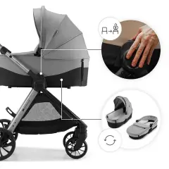 Kinderkraft Vesto 2 3 in 1 Gray - trio e modulari