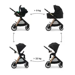 Kinderkraft Vesto 2 3 in 1 Black - trio e modulari