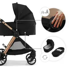 Kinderkraft Vesto 2 3 in 1 Black - trio e modulari