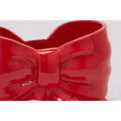 EDG Vaso Fiocco Rosso in Ceramica 34x24x21 cm - addobbi casa