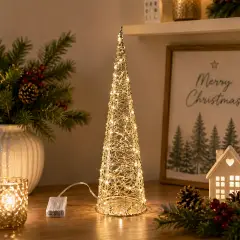 EDG Albero LED Stripes Cono 40 MicroLED H80 cm Oro - alberi led di design