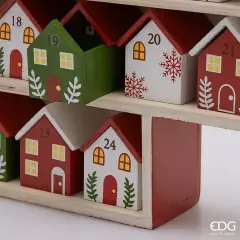Calendario Avvento Pino EDG in Legno 24 Casette H 44,5 cm - addobbi casa