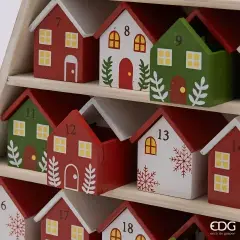 Calendario Avvento Pino EDG in Legno 24 Casette H 44,5 cm - addobbi casa