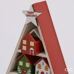 Calendario Avvento Pino EDG in Legno 24 Casette H 44,5 cm - addobbi casa