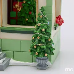 Diorama Casetta Natale EDG LED Musica Movimento H 47 cm - addobbi casa