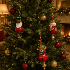 Addobbo Natalizio EDG da Appendere Assortito H 29 cm - 3 Soggetti Assortiti - accessori albero