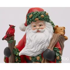 Babbo Natale Viandante EDG in Poliresina H 47 cm - addobbi casa