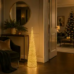 Albero Natale LED Curly EDG Oro 720 Luci H 120 cm - alberi led di design
